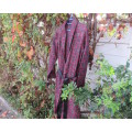 Handsome dark red/navy paisley patterned fold over long sleeve men`s night gown.Size S by SKIPPER