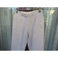 Men`s beige linen/cotton pants in size 30 by D66. Pockets back and sides. Flat front. Very good cond
