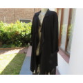 Stunning long black waterfall style loose hanging jacket.Spotless.As new.Bracelet sleeves.Size 42/18