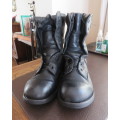 SADF black genuine leather soft top boots by DWS size 6/247M. Issued 2012.Laces included.As new.