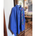 DANIEL LEWIS royal blue long sleeve men`s skirt from London.Size XXL.Polycotton.As new.+ tie