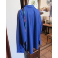 DANIEL LEWIS royal blue long sleeve men`s skirt from London.Size XXL.Polycotton.As new.+ tie