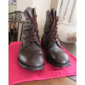 Pair SADF brown genuine leather army boots size 9.5 by DWS issued 2003.Army size 277W.Very good cond