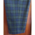 Handsomely tailored PRINGLE of SCOTLAND Men`s pants in navy/green check trevira.Size 38.As new.