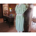 Original KALA vintage dress from 70`s in European style.Size 42/18.Polyester/nylon.Avo green/white.