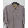 Handsome mottled wheat colour short sleeve 100% cotton shirt by JEEP size XXL.2 front pockets.As new