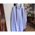 Jacaranda colour striped men`s LIFE NET Executive XL cotton shirt with free Slim Jim tie,As new cond
