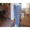 As new textured navy/white mottled stretch polycotton skinny leg IMAGE Active pants.Size pockets.