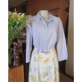 Smart FRED DAVID long sleeve lilac button down blouse with shirt collar.Size 44/20.From USA. New con