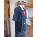 Stunning navy short sleeve 2 button closure polyester jacket. Size 38/14 by JADE. New condition.