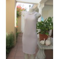 Sexy silk paper beige bodycon dress by AUDACITY size 36/12.In stretch polyester.Scooped strappy neck