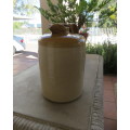 Vintage CAPEX glazed stonewear jug with stopper. Height 36cm. Diameter 23cm. Very good condition.
