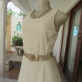 Smart skater style rich cream stretch polyester lace/lined sleeveless dress by COTTON ON size 40.