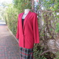 High quality SUZANNE GRAE dark red long sleeve polyester/viscose jacket from Australia. Size 34
