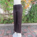 Straight legged black/white pinstripe 100% wash & wear stretch pants size 32 by KELLY ANN