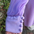 Vintage lilac special occasion ankle length dress by TREASURES size 34. Long perm.pleated sleeves.
