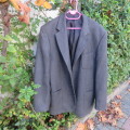 Grey pure new wool men`s jacket/viscose lining. By OXFORD Germany. Size 56 Chest 120cm As new