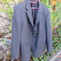 Grey pure new wool men`s jacket/viscose lining. By OXFORD Germany. Size 56 Chest 120cm As new