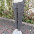 Perfect fit fine black/grey check size 34/10 low rise pants by LEGIT. Poly/rayon stretch. Leg cuffs.