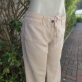 Casual linen/cotton wheat colour straight legged pants with drawstring waist. Size 36 by CHEROKEE.