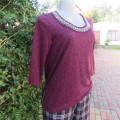 Stunning embellished mottled maroon slip over top by ATMOSPHERE size 34/10. New condition.