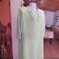 Beautiful kelly green long short sleeve top. Button down with open collar.By DONATELLA size 42/18