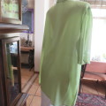 Beautiful kelly green long short sleeve top. Button down with open collar.By DONATELLA size 42/18