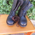 Pair SADF brown genuine leather soft top boots size 8. Army size 262. DWS issued 2011. As new