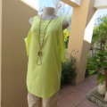 Cool naked shoulder yellow stretch polyester long top size 36/12. Slip over with round neck. As new.