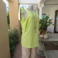 Cool naked shoulder yellow stretch polyester long top size 36/12. Slip over with round neck. As new.