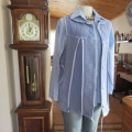 Sleeveless lightly padded blue with worn look button down jacket by SILOUETTE Europe size 36 +