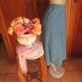 Beautiful kick-out paneled teal colour ankle length skirt. Boutique made size 40/16. As new.