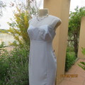 Summer holiday choice!! Powder blue. Long satin/sheer polyester ankle length empire style dress. 36