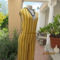 Fashion jumpsuit by PULL & BEAR UK. Size 34 or 36 body hugging. Yellow with white/black stripes.