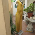 Fashion jumpsuit by PULL & BEAR UK. Size 34 or 36 body hugging. Yellow with white/black stripes.