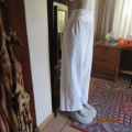 Amazing wide legged white cotton pants with wide knitted foldover waistband. Size 36/12. Never worn.