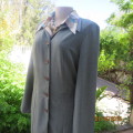 Fabulous long fossil grey styled textured polyester jacket.Band in low waist.Size 36 by OASIS.As new
