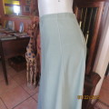 Paneled olive green ankle length skirt size 46/22. Decorative stitching on panel seams.Very good con