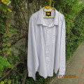 Best quality 100% cotton long sleeve shirt by CAT. Vertical thin grey stripes. 6XL.Brand new cond.