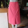 JEAN CLAUDE French vintage 1970`s A-line crimson skirt size 40/16. Pleat front/back.Heavy polyester.