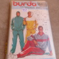 BURDA sewing pattern for men`s sweatsuit  in sizes 34/36 to 46/48. Good condition