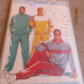 BURDA sewing pattern for men`s sweatsuit  in sizes 34/36 to 46/48. Good condition