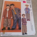 McCALL`S sewing pattern for kiddies jacket and pants for 2 to 4 yrs old. Good condition.