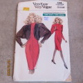 Very Easy Very VOGUE sewing pattern for dress and bolero. Sizes 32 to 42. Good condition