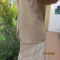 Smart tailored short sleeve wheat colour jacket. Two button closure. By FINNEGANS size 36/12. As new