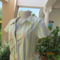 Look at me cheerful vertical striped bubble cotton long top. Capped sleeves.Size 36/12. As new.