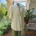 For that cool fresh look!! Fresh light yellow summer unlined polyester jacket by DUNNILIA size 50