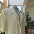 For that cool fresh look!! Fresh light yellow summer unlined polyester jacket by DUNNILIA size 50