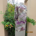 AVANT GARDE long top in creased polyester. In purple,beige and green. Size 35/11.As new.