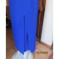 What is not to love about this sheer polyester lined royal blue bandless skirt??. Size 40/16.As new